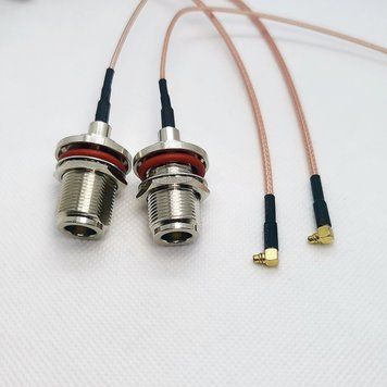 Антенный переходник pigtail MMCX Male (угловой) на N Type Female RG316 20см для модернизации антенны Aliantech 3385 фото