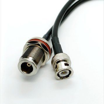 Перехідник з'єднувач N Type Female to BNC Male кабель RG223 довжина 20 см 6709 фото