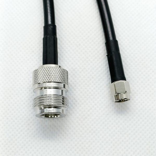 Перехідник з'єднувач SMA Male to N Type Female кабель RG223 20см 4703 фото