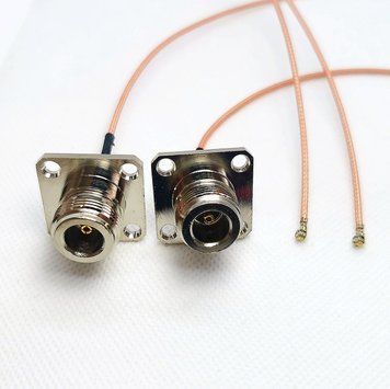 Антенный переходник pigtail N Type Female (мама) з креплением - U.fl RG178 20см для пульта квадрокоптера дрона 9187 фото