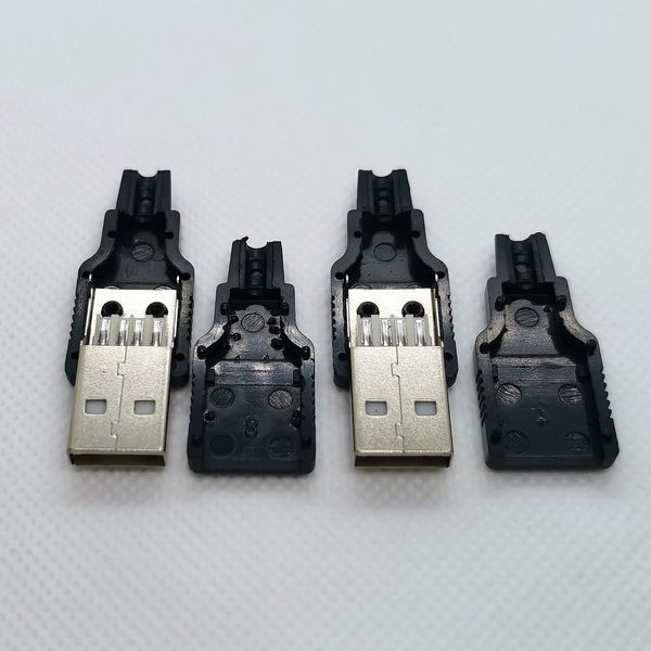 Роз'єм USB-A розбірний 2.0 (тато) 4pin під пайку 8180 фото
